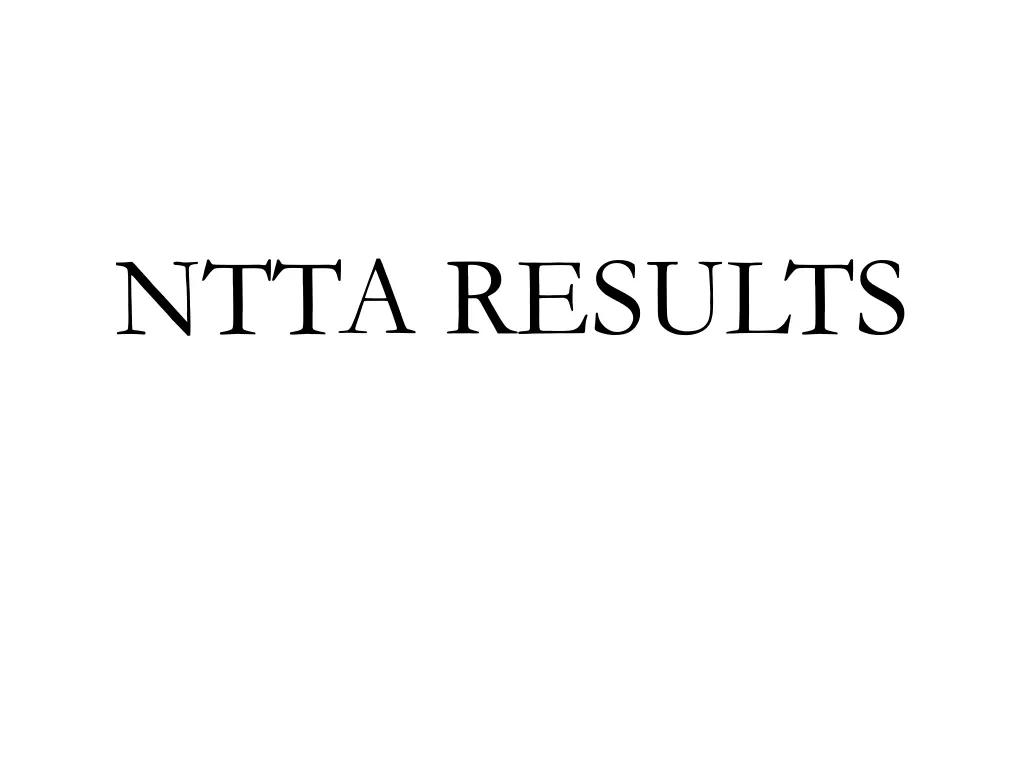 ntta results