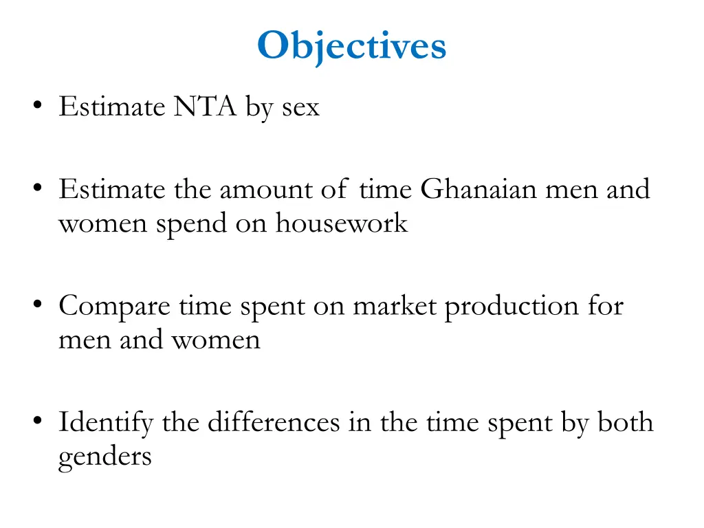 objectives