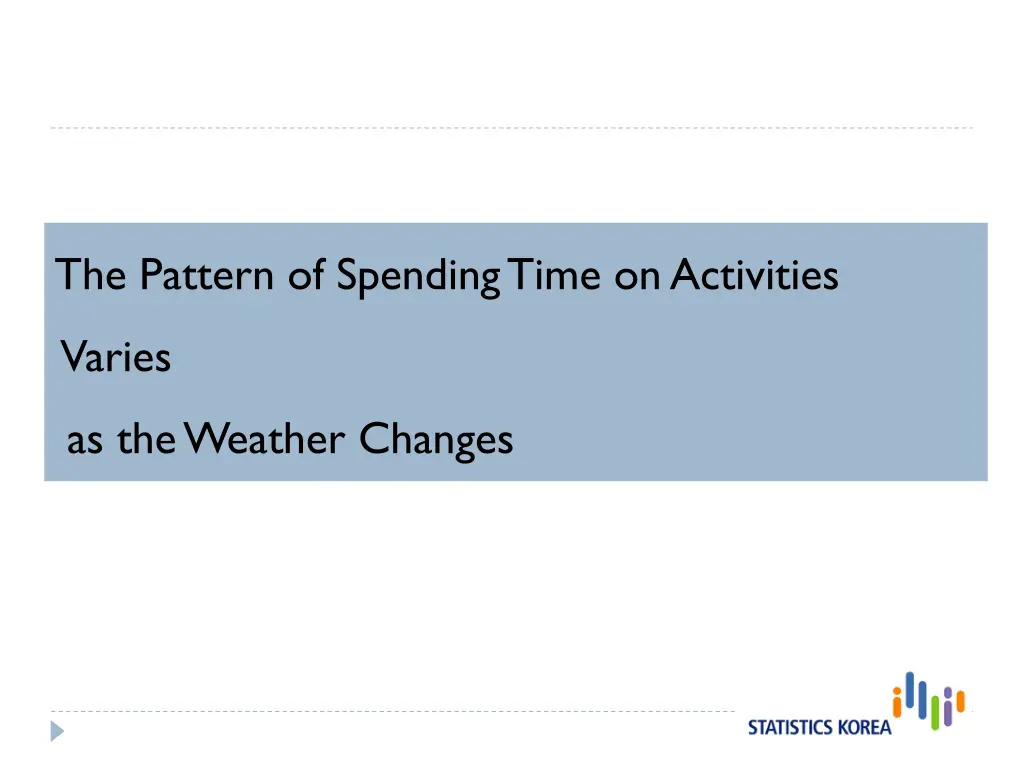 the pattern of spending time on activities