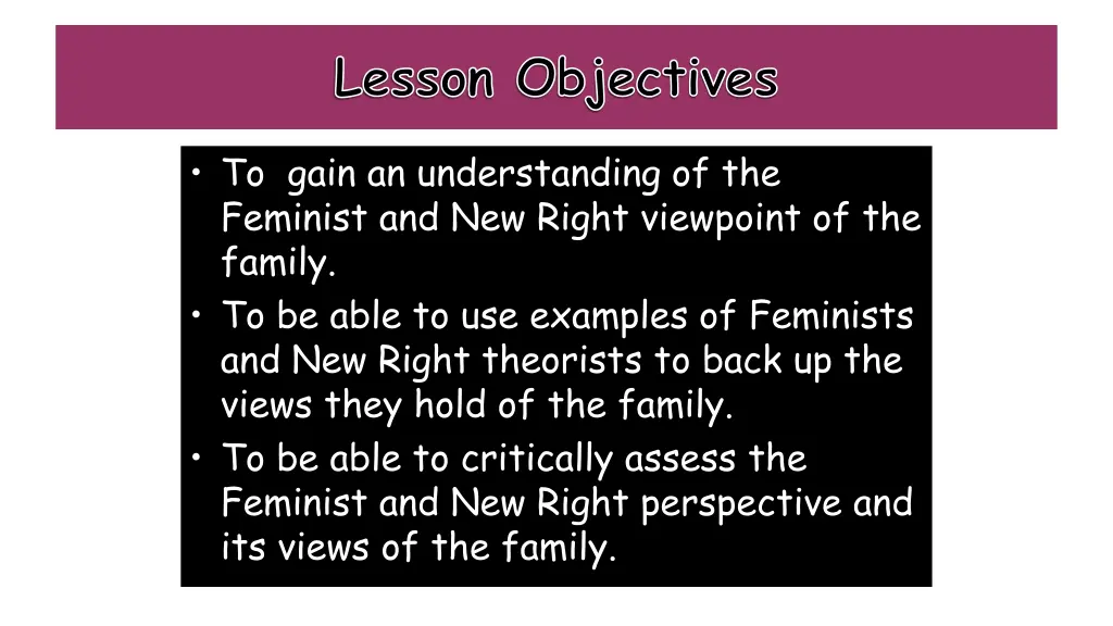 lesson objectives