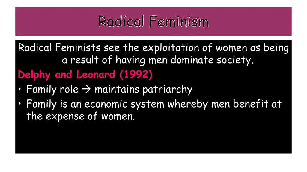 radical feminism