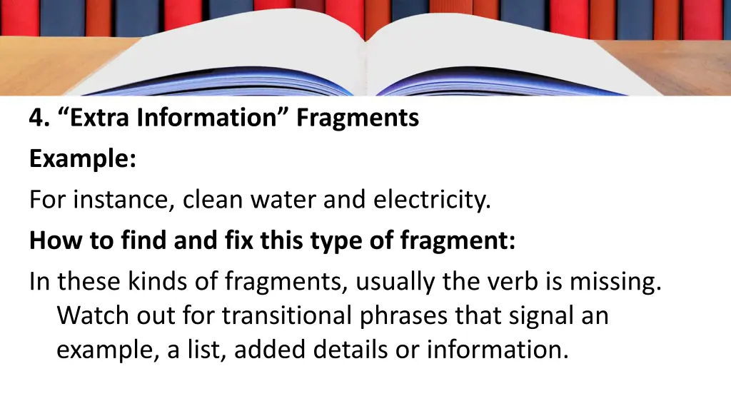 4 extra information fragments example