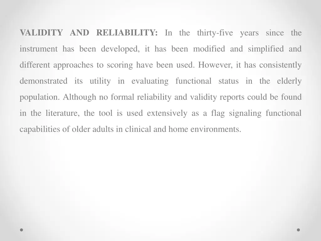 validity and reliability in the thirty five years