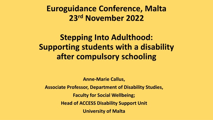 euroguidance conference malta 23 rd november 2022