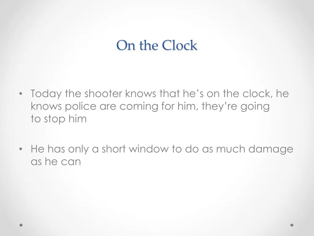 on the clock
