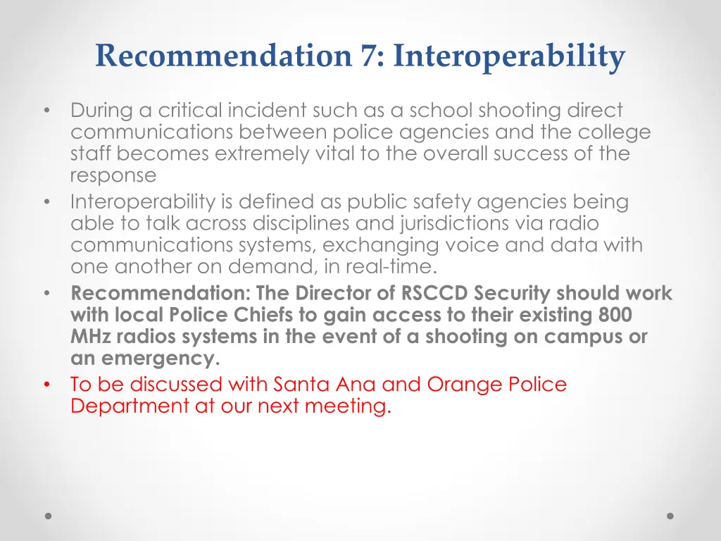 recommendation 7 interoperability