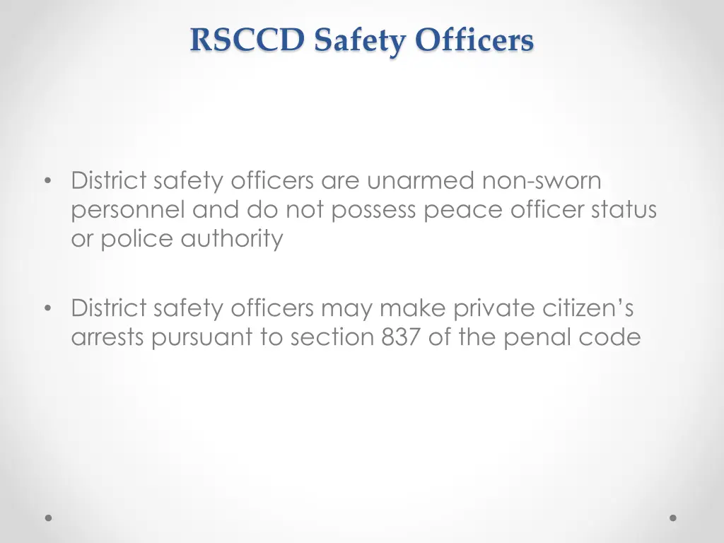 rsccd safety officers