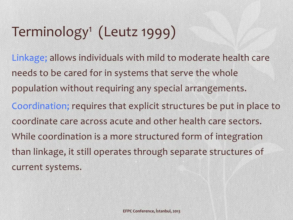 terminology 1 leutz 1999