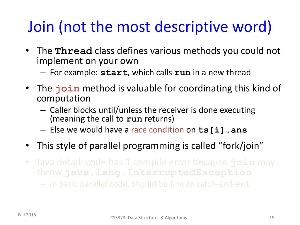 join not the most descriptive word