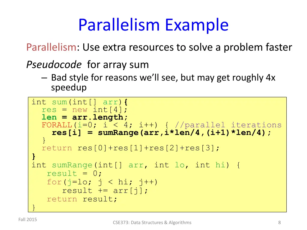 parallelism example