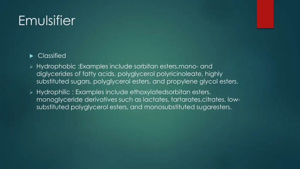emulsifier 1