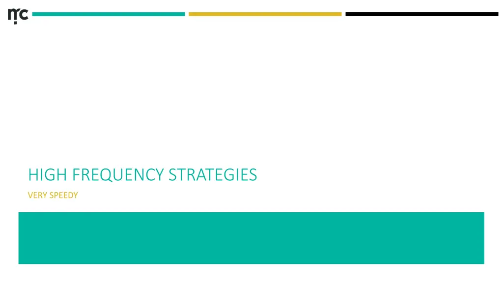 high frequency strategies
