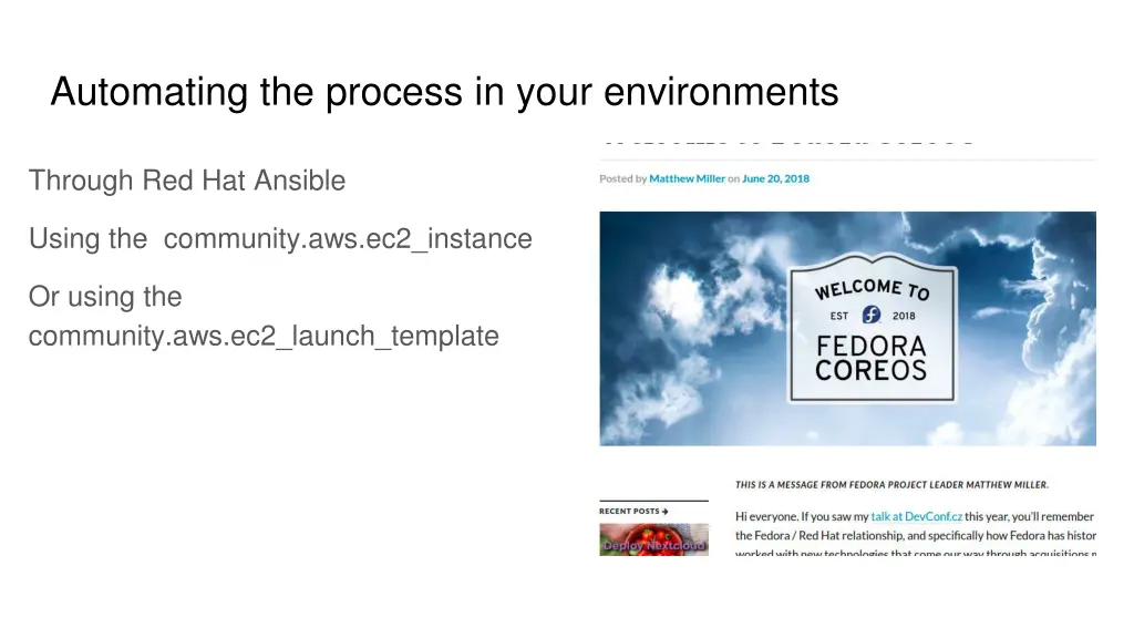 automating the process in your environments