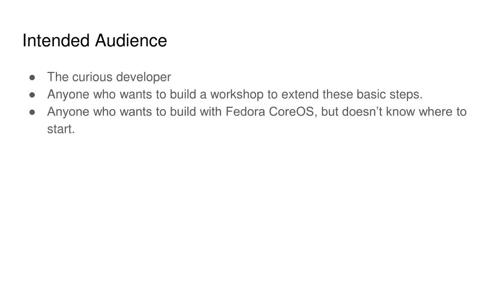 intended audience