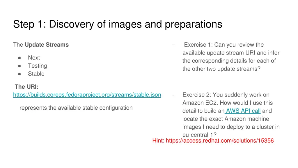 step 1 discovery of images and preparations