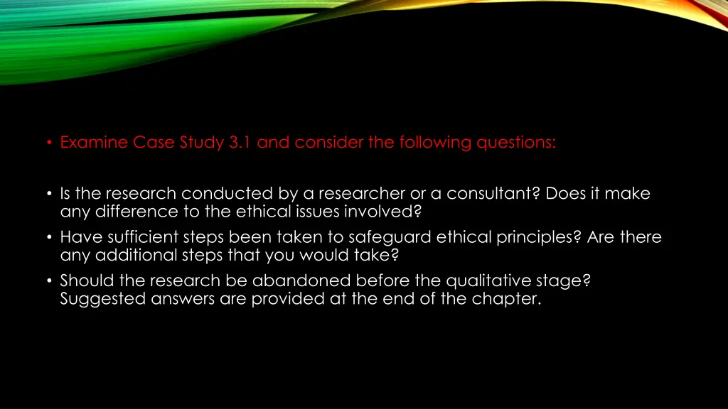 examine case study 3 1 and consider the following