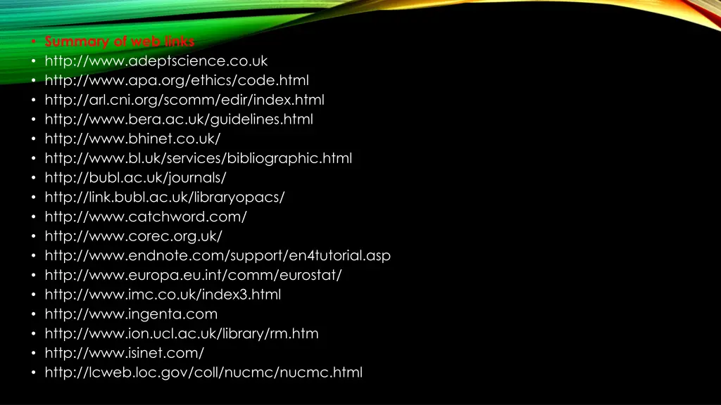 summary of web links http www adeptscience