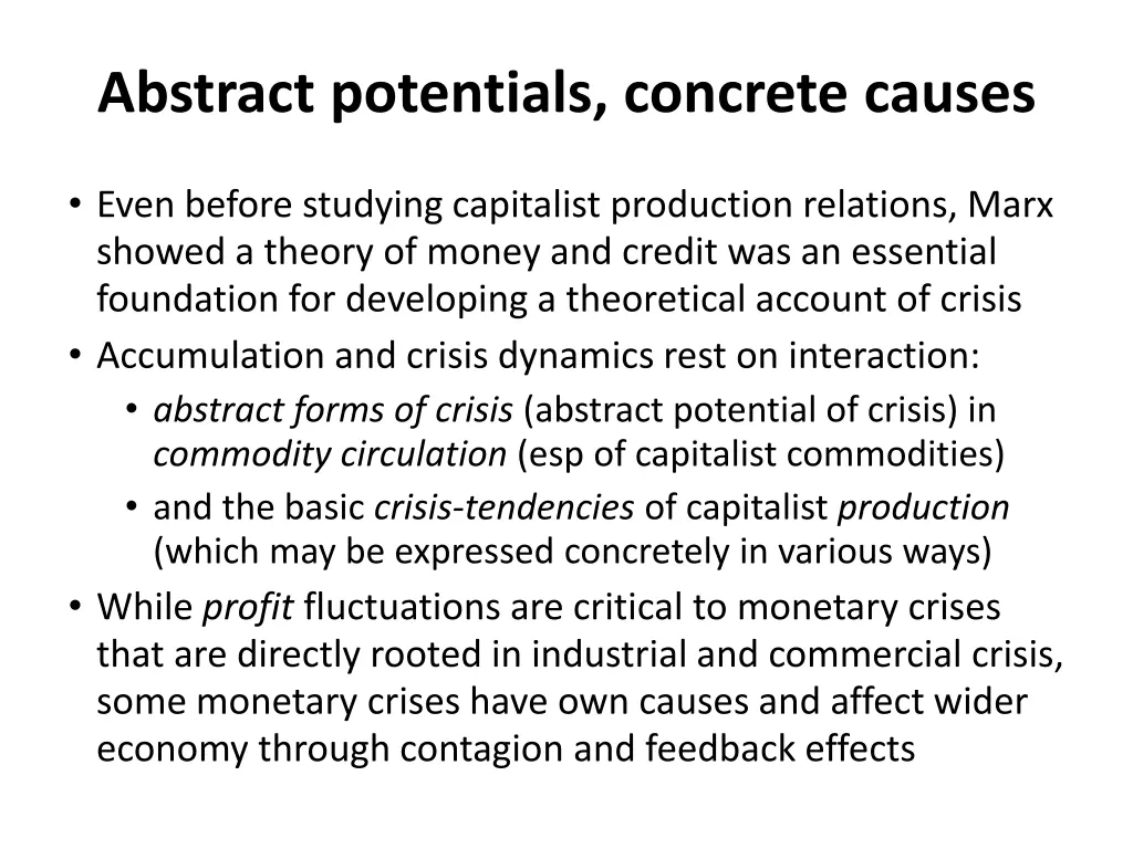 abstract potentials concrete causes