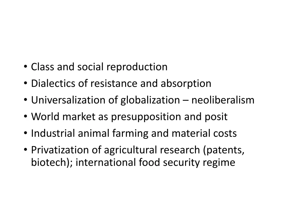 class and social reproduction dialectics