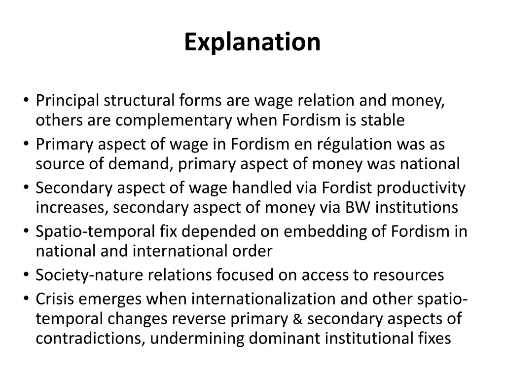 explanation