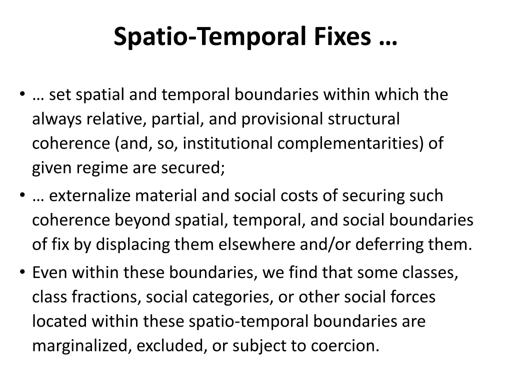 spatio temporal fixes