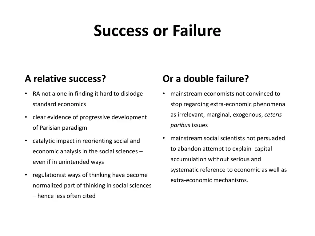 success or failure