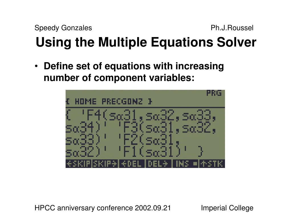 speedy gonzales using the multiple equations