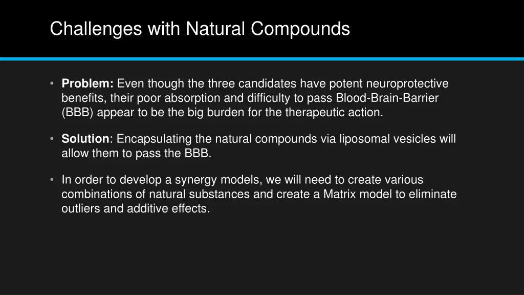 challenges with natural compounds