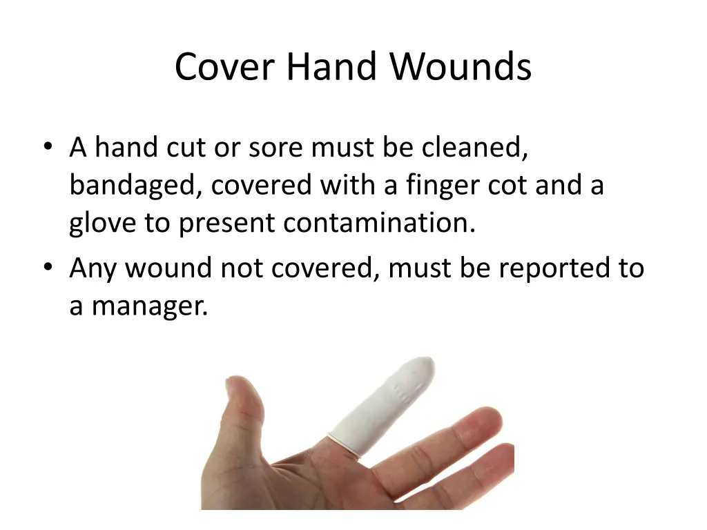 cover hand wounds
