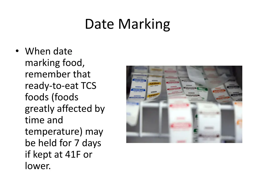 date marking