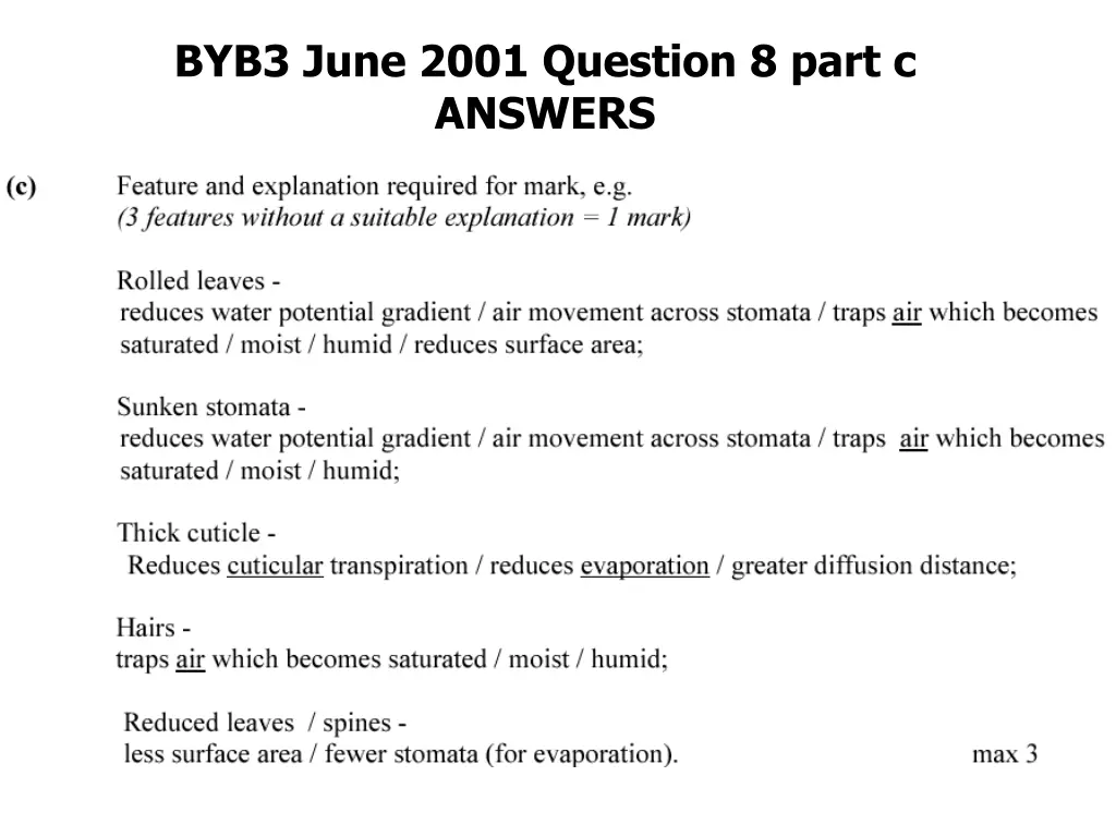 byb3 june 2001 question 8 part c answers