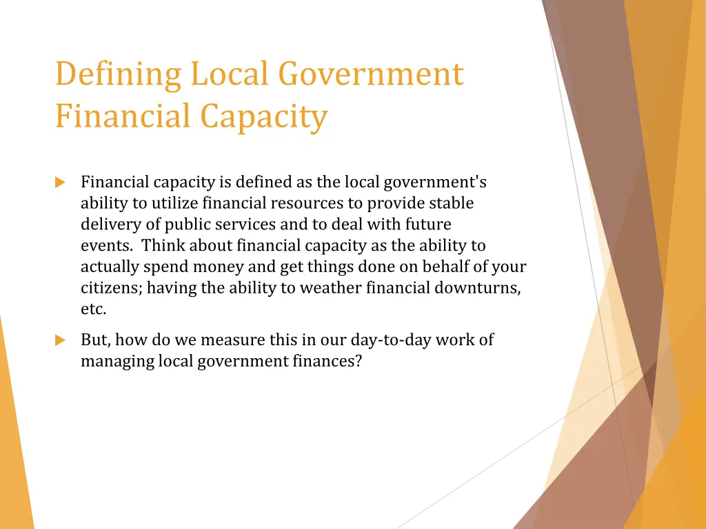 defining local government financial capacity 1