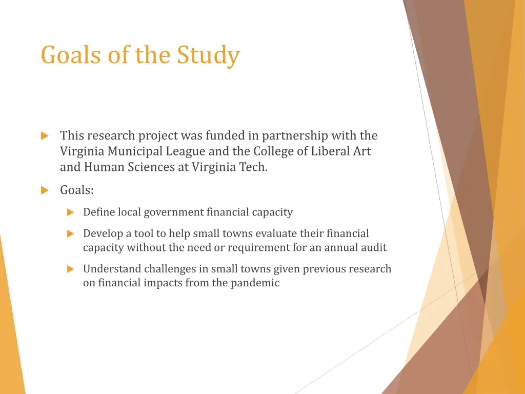 goals of the study