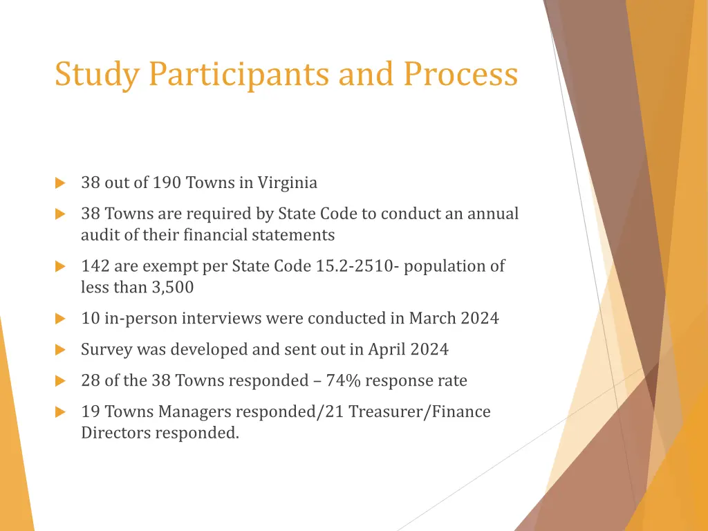 study participants and process