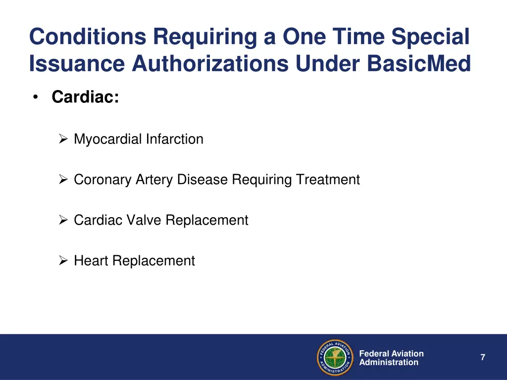 conditions requiring a one time special issuance 3