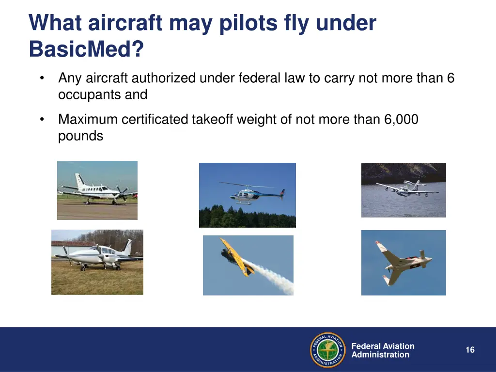 what aircraft may pilots fly under basicmed