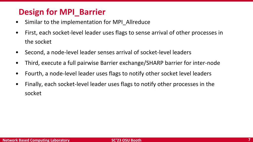 design for mpi barrier