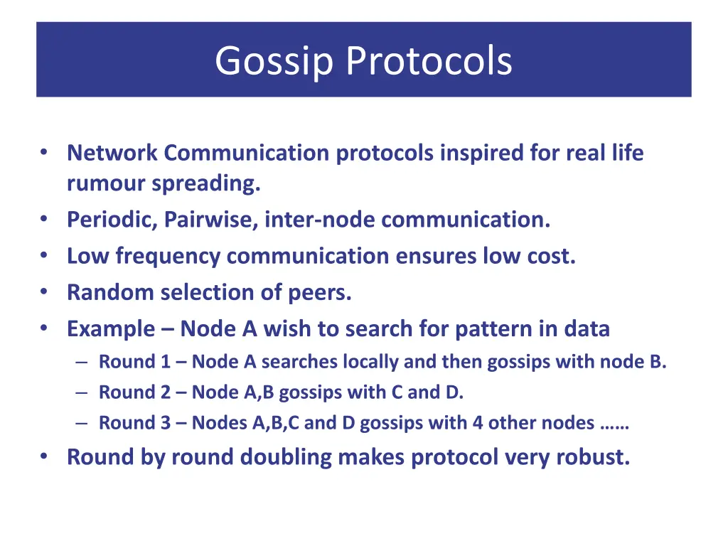 gossip protocols