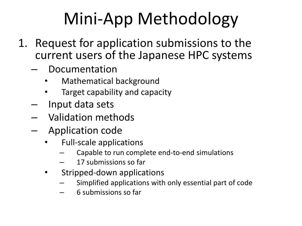mini app methodology