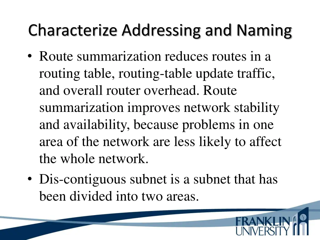 characterize addressing and naming 1