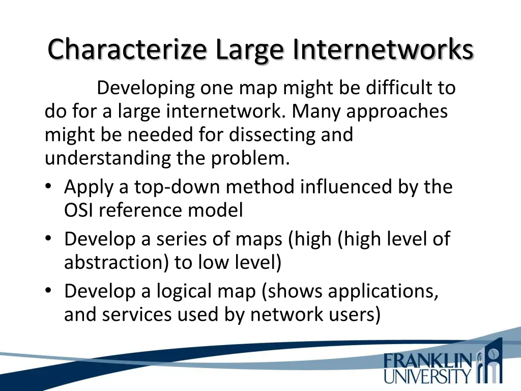 characterize large internetworks
