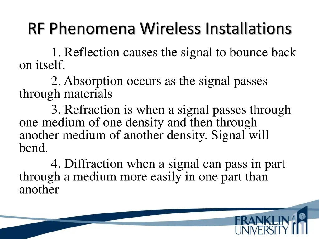 rf phenomena wireless installations 1 reflection