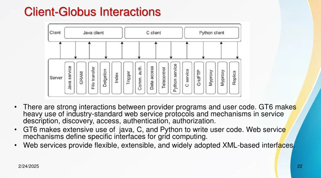 client globus interactions