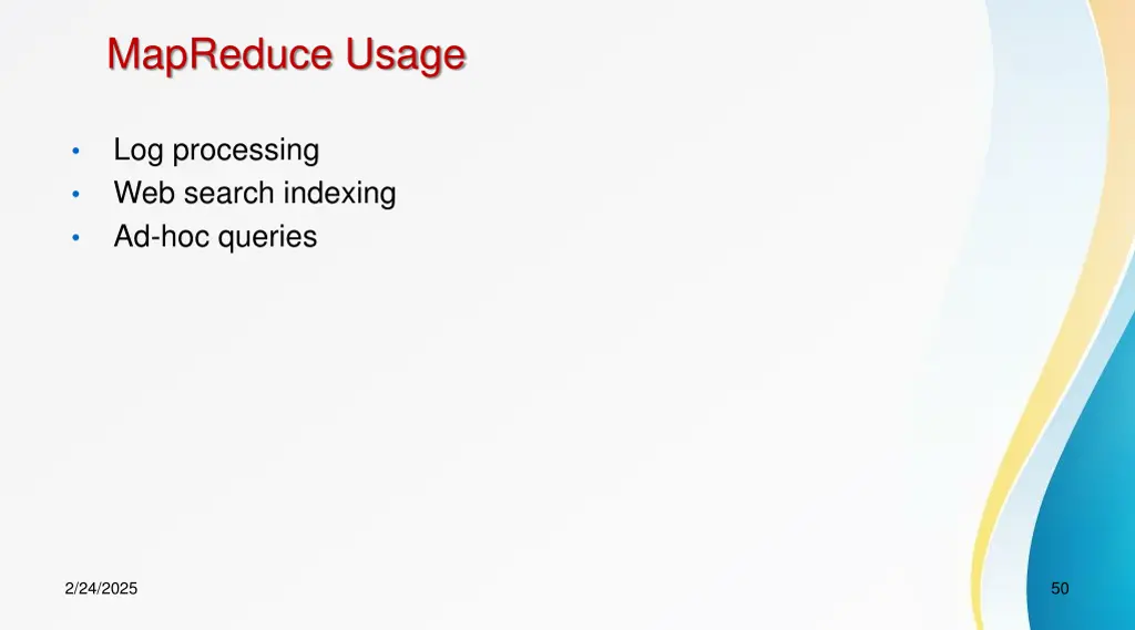 mapreduce usage