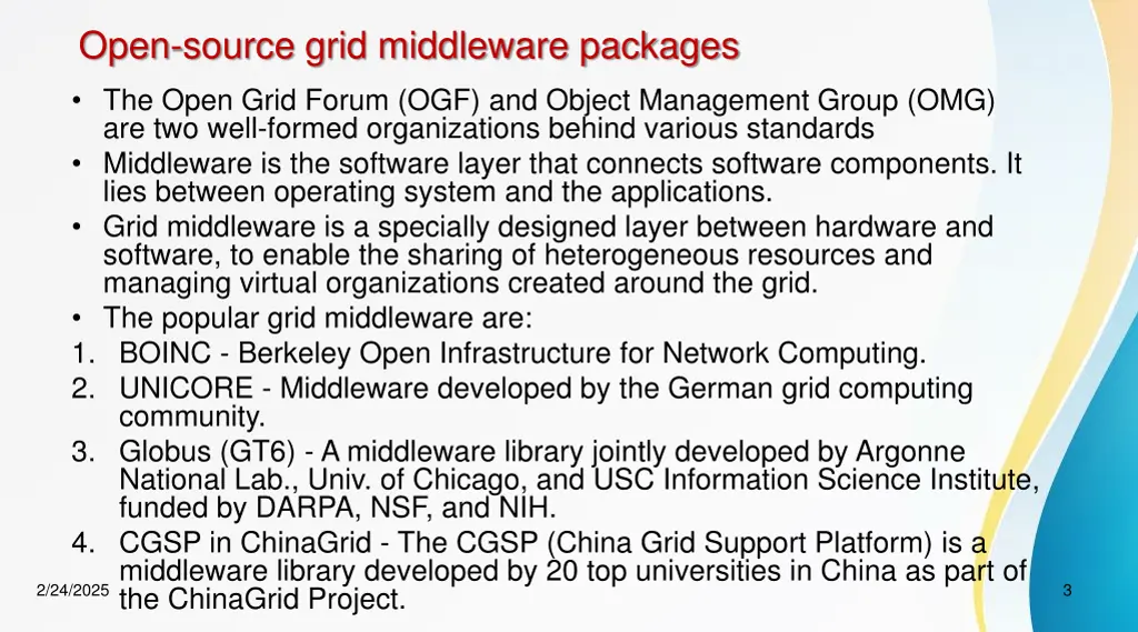 open source grid middleware packages
