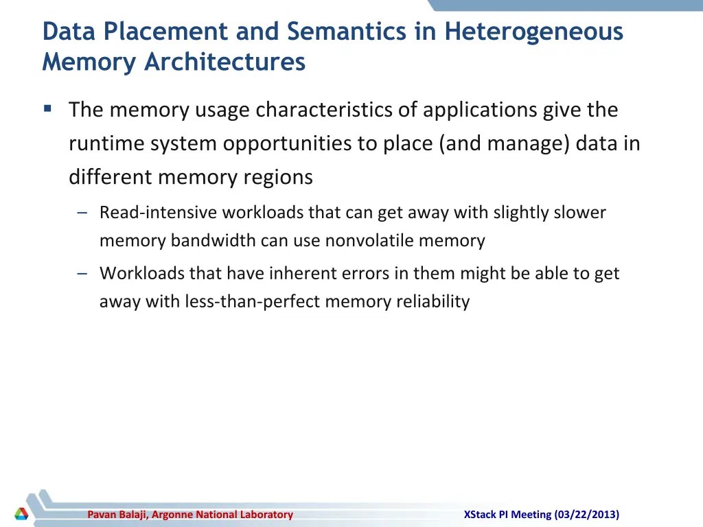 data placement and semantics in heterogeneous