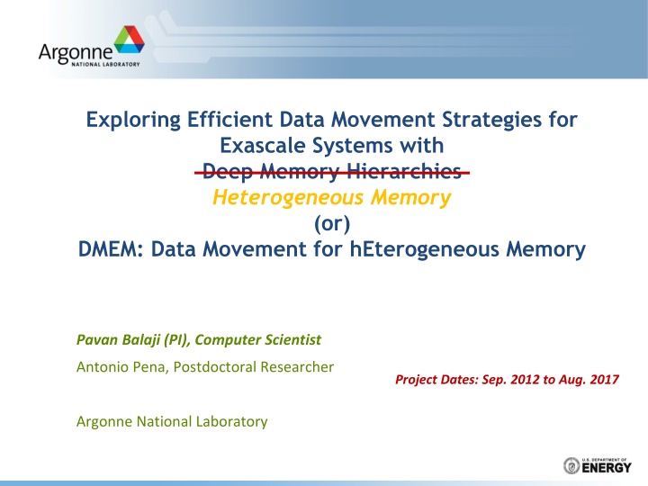 exploring efficient data movement strategies