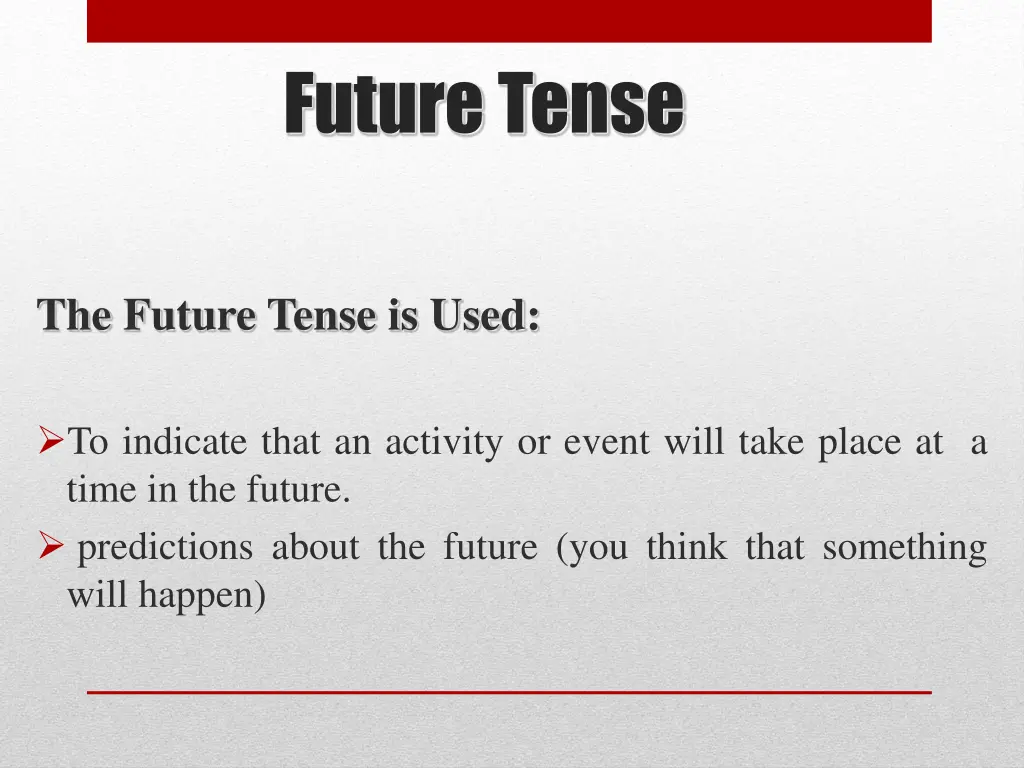 future tense