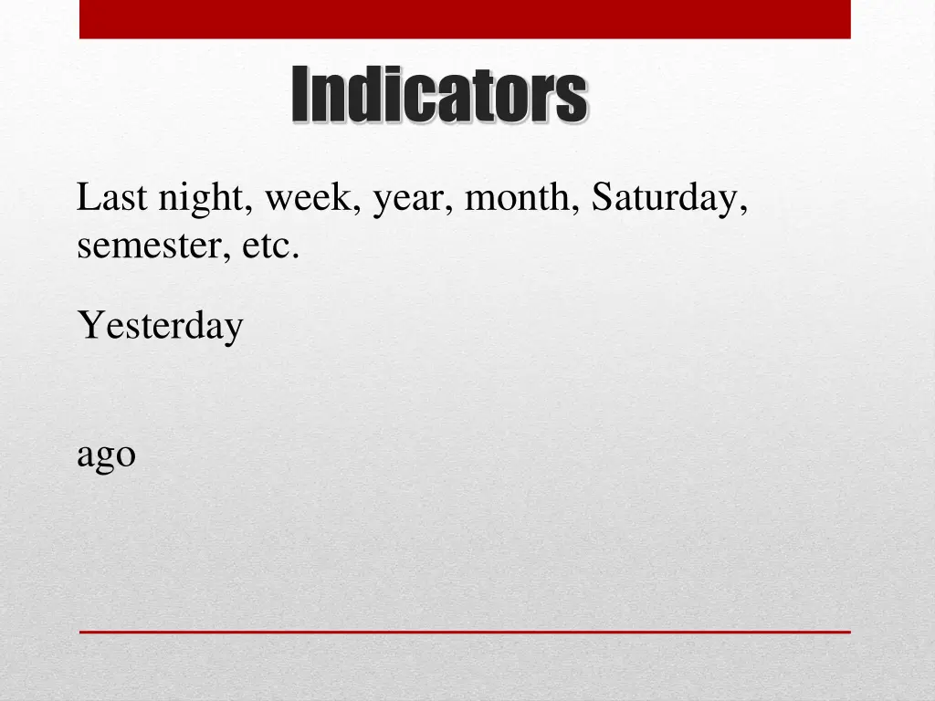 indicators 1