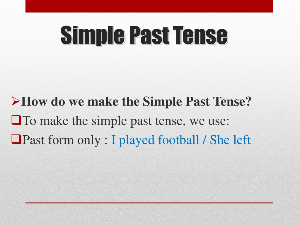 simple past tense